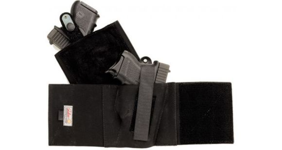 Image of Galco Cop Ankle Band Leather Holster, Right Hand, Black, CAB2M
