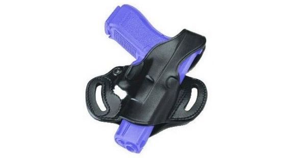 Image of Galco Cop Slide Holster, Glock 19/Glock 23/Glock 31/Glock 32/Glock 26/Glock 27/Glock 33/Glock 17/Glock 22/Glock 34/Glock 35, Right Hand, Plain, Black, CSL224B