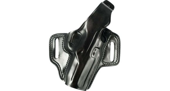 Image of Galco Fletch High Ride Belt Leather Holster, Left Hand, Black, FL105B