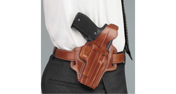 Image of Galco Fletch High Ride Belt Leather Holster, Walther PPK/S/Walther PPK/E, Right Hand, Black, FL204B