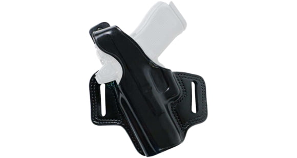 Image of Galco Fletch High Ride Premium Steerhide OWB Belt Holster, G 20, G 21, G 21 SF Standard G Rail, G 37, Right Hand, Black, FL228RB