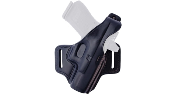 Image of Galco Fletch High Ride Premium Steerhide OWB Belt Holster, G 19 Gen 1-5, G 19X, G 23 Gen 2-4, G 32, G 45, PSA Dagger Compact, Shadow Systems MR920, Black, Right Hand, FL226RB