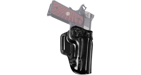 Image of Galco Avenger Premium Steerhide OWB Belt Holster w/ Alligator Trim, Colt 1911/ Dan Wesson 1911/ Kimber 1911, Black Alligator Exotics Only, Right, AV212R/AB