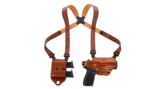 Image of Galco Miami Classic II Premium Steerhide Shoulder System Holster, Browning HI-POWER, Girsan MC P35, Girsan MC P35 MATCH, Tan, Right, MCII270