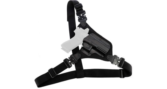 Image of Galco High Ready Chest Holster, Amt, Colt, Kimber, Para Usa, Remington, Ruger, Smith & Wesson, Springfield Armory, Taurus, Right, Black, HR212RB