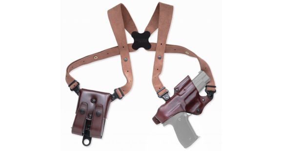 Image of Galco Jackass Shoulder Leather Holster, Right Hand, Havana, JR400H