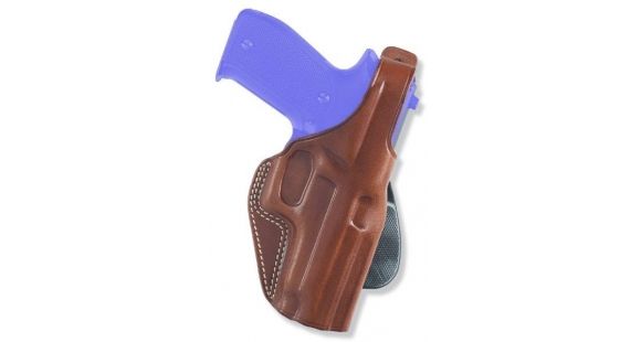 Image of Galco PLE Unlined Paddle Leather Holster, Kahr Arms K40/Kahr Arms K9, Left Hand, Leather, Black, PLE291