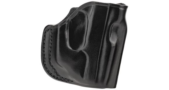 Image of Galco Belt Leather Holster, Ruger LCP w/ Lasermax, Right Hand, Plain, Black, SG686B