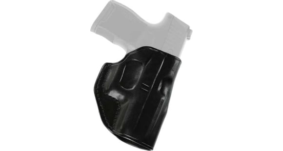 Image of Galco Belt Leather Holster, Ruger LCR 2in, Right Hand, Plain, Black, SG300B