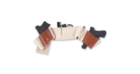 Image of Galco Underwraps Belly Band Leather Holster, Ambidextrous, Black, UWBKMED