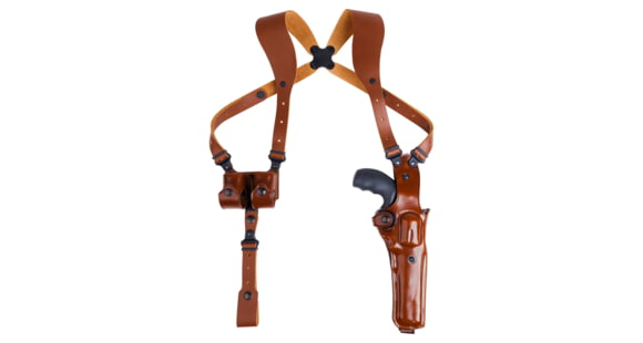 Image of Galco VHS 4.0 Leather Shoulder Holster System, Smith &amp; Wesson N Frame M29/629 6 1/2in, Ambidextrous Hand, Tan, VHS4-128