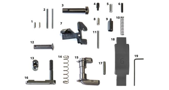 Image of Geissele Super Duty Lower Parts Kit, Black, 05-428B