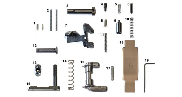 Image of Geissele Super Duty Lower Parts Kit, Desert Dirt Color, 05-428S