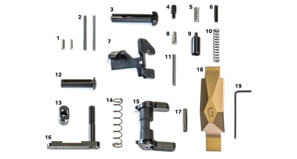 Image of Geissele Ultra Duty Lower Parts Kit, Desert Dirt Color, 05-435S