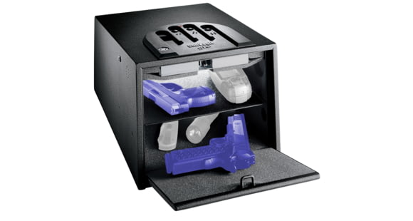Image of GunVault Bio Vault Biometric Pistol Safe with Fingerprint Recognition, 10.1x7.9x14in