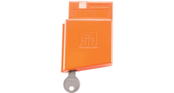 Image of GunVault MagVault Assault Rifle Safety Lock, Orange w/ Key AR-01