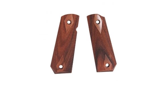 Image of Hogue 1911 Govt. Ambidextrous Safety Cut Grip, Model Bobtail, Checkered, Pau Ferro, 45351