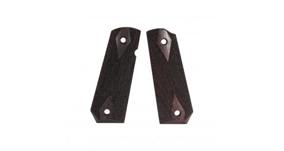 Image of Hogue 1911 Govt. Ambidextrous Safety Cut Grip, Model Bobtail, Checkered, Rosewood, 45951