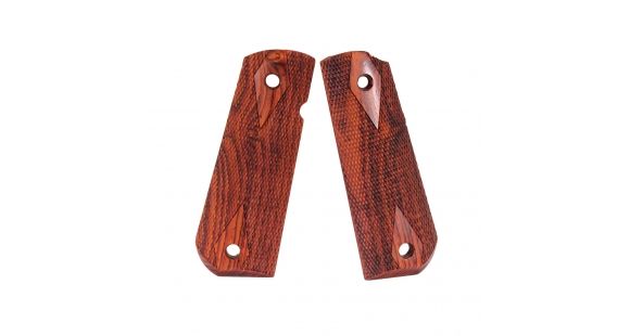 Image of Hogue 1911 Govt. Ambidextrous Safety Cut Grip, Model Round Heel, Checkered, Coco Bolo, 45841