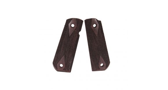 Image of Hogue 1911 Govt. Ambidextrous Safety Cut Grip, Model Round Heel, Checkered, Rosewood, 45941