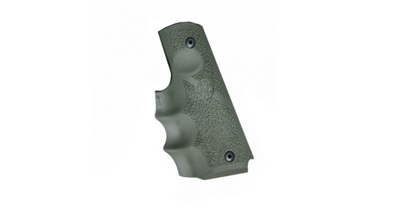 Image of Hogue 1911 Govt. Laser Enhanced Grip, Green Laser, Govt. 1911 Model Rubber Grip, with Finger Grooves OD Green, Green, 45981