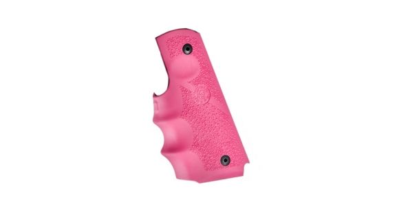 Image of Hogue 1911 Govt. Laser Enhanced Grip, Green Laser, Govt. 1911 Model Rubber Grip, with Finger Grooves Pink, Pink, 45987
