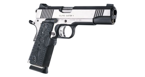 Image of Hogue 1911 Govt. Laser Enhanced Grip, Red Laser, Piranha Grip, G10 - G-Mascus, Black, 45189