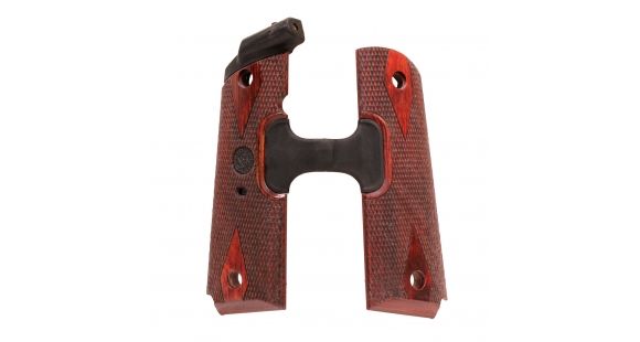 Image of DEMO, Hogue 1911 Govt. Laser Enhanced Grip, Red Laser, Reinforced Rosewood Checkered, Rosewood, 45580