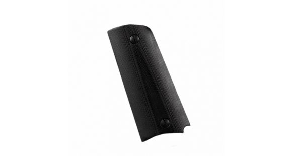Image of Hogue 1911 Officers Laser Enhanced Grip, Green Laser, Piranha Grip, G10 - G-Mascus, Black, 43188