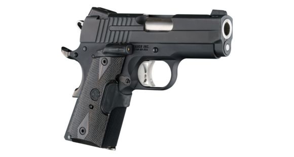 Image of Hogue 1911 Officers Laser Enhanced Grip, Red Laser, Checkered, Reinforced Blackwood, Blackwood, 43680