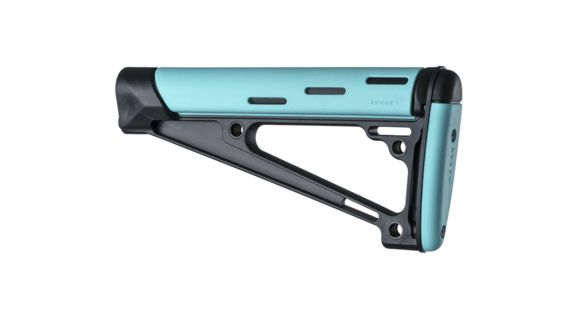 Image of Hogue AR-15/M-16 OverMolded Fixed Buttstock - Fits A2 Buffer Tube, Aqua, 13441