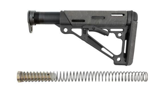Image of Hogue AR15/M16 OverMold Collapsible Buttstock Assy, w/ Mil-Spec Buffer Tube and Hardware, Ghillie Green Rubber 15845