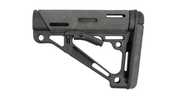 Image of USED Hogue AR15/M16 OverMold Collapsible Buttstock, Fits Mil-Spec Buffer Tube, Ghillie Green Rubber 15840, EDEMO1, Used, Condition Fair