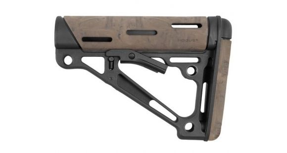 Image of Hogue AR15/M16 OverMold Collapsible Buttstock, Fits Mil-Spec Buffer Tube, Ghillie Tan Rubber 15940