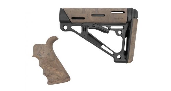 Image of Hogue AR15/M16 Kit, Beavertail Grip and OverMold Collapsible Buttstock, Rifle, Rubber, Tan, 15956