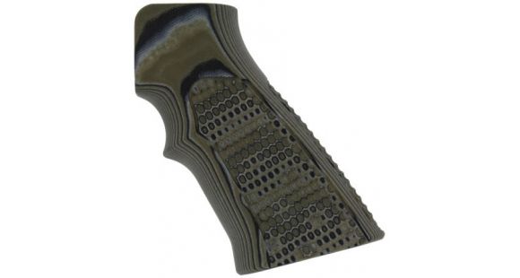 Image of Hogue AR15 / M16 Piranha Grip G-10 - G-Mascus Green 15138