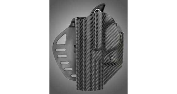 Image of Hogue ARS Stage 1, Carry S&amp;W M&amp;P 9MM, 40S&amp;W, 357SIG Left Hand Holster CF Weave, Black 52974