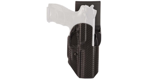 Image of Hogue ARS Stage 1 Sport Carbon Fiber OWB Belt Holster, Heckler &amp; Koch VP9L, Right Hand, Black, 52205