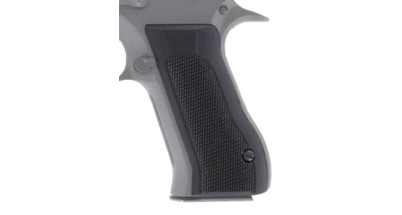 Image of Hogue Baby Eagle .40 / 9mm Jericho &amp; Uzi Eagle Checkered G-10 - Solid Black 76179