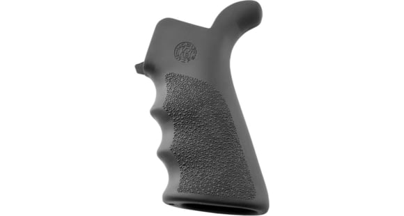 Image of Hogue AR-15/M-16 Rubber Grip Beavertail with Finger Grooves, Rubber, Slate Grey, 15022