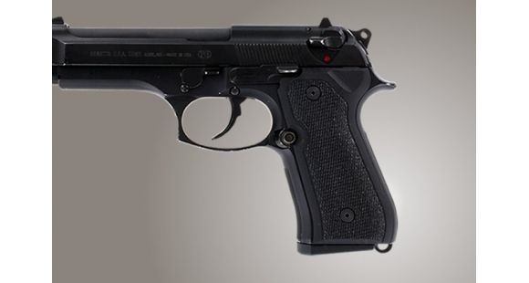 Image of Hogue Beretta 92FS Checkered G-10 - Solid Black 92179