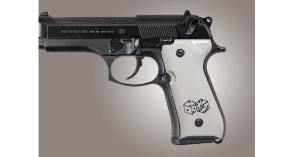 Image of Hogue Beretta 92 Scrimshaw Ivory Polymer - Aces 92021