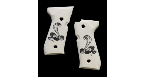 Image of Hogue Beretta 92 Scrimshaw Ivory Polymer - Cobra Snake 92025