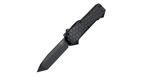 Image of Hogue Compound Automatic Folding Knife, 3.5in, CPM S30V Stainless, Black PVD, Tanto Blade, Black G10 Handle, 34026