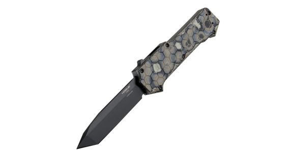 Image of Hogue Compound Automatic Folding Knife, 3.5in, CPM S30V Stainless, Black PVD, Tanto Blade, Black G10 Handle,