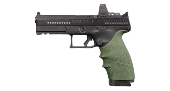 Image of Hogue CZ P-10 F HandALL Beavertail Grip Sleeve, OD Green, 17801