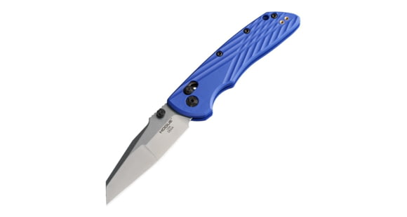 Image of Hogue Deka Folding Knife, 3.25 in CPM MagnaCut Stainless Steel Wharncliffe Blade, Stone Tumbled, Blue Glass Fiber Reinforced Polymer Handle, 24363