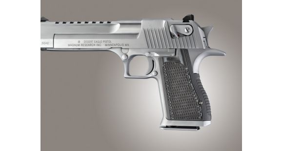 Image of Hogue Desert Eagle Piranha Grip G-10 - G-Mascus Black/Gray 03137-BLKGRY
