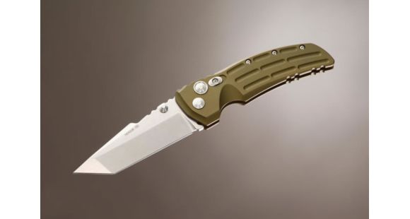 Image of Hogue EX-01 3.5in Tactical Folder Tanto Blade Tumble Finish Alum Frame - Matte OD Green 34161