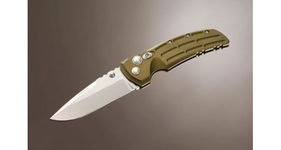 Image of Hogue EX-01 4in Tactical Folder Drop Point Blade Tumble Finish Alum Frame - Matte OD Green 34151